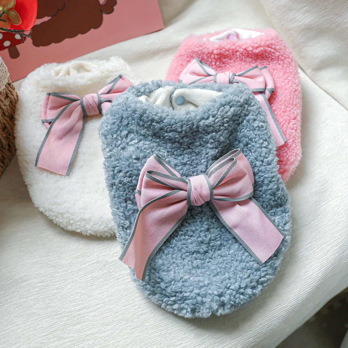 Pet Clothes | Bow Type Dog & Cat Clothing | Autumn and Winter Style Bow