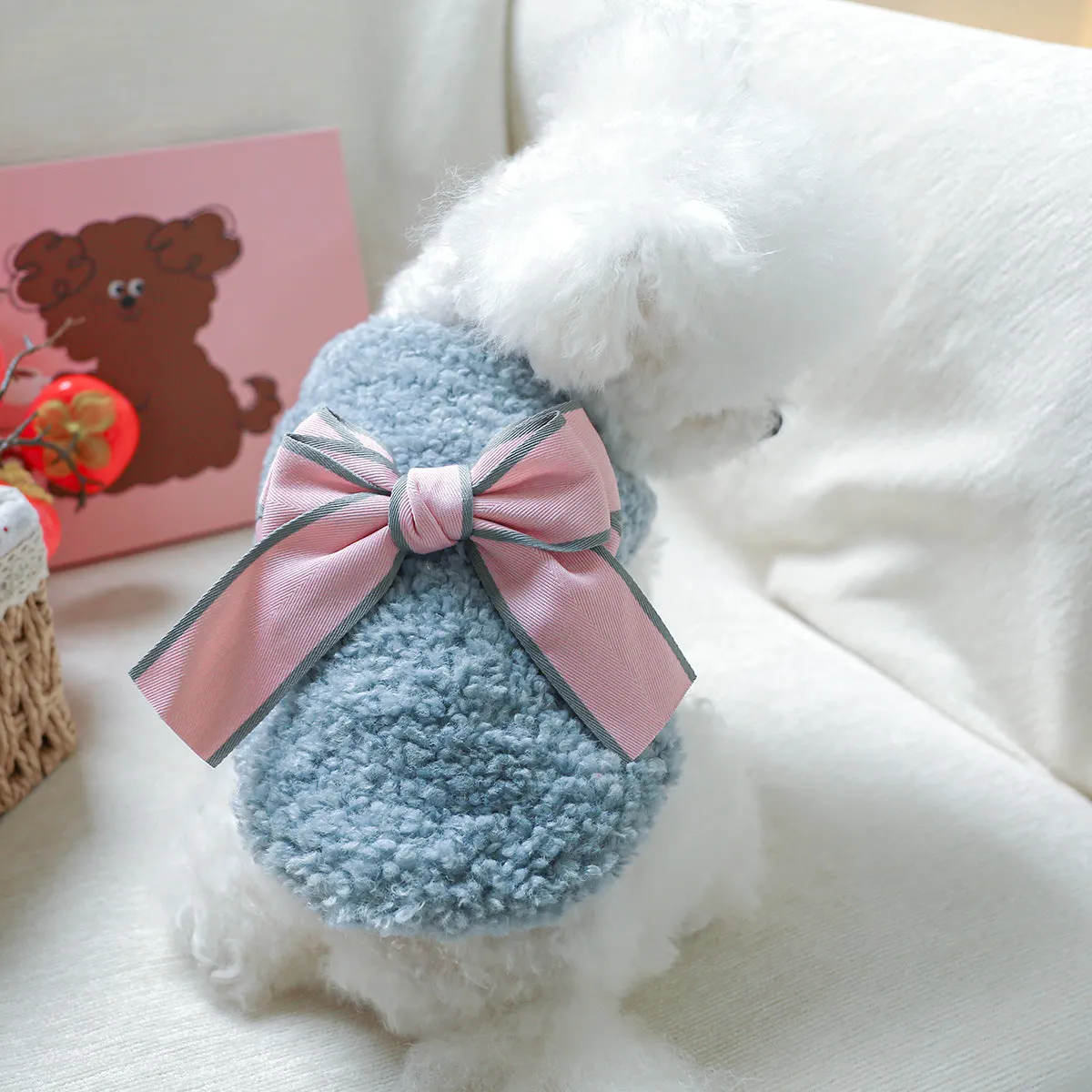 Pet Clothes | Bow Type Dog & Cat Clothing | Autumn and Winter Style Bow