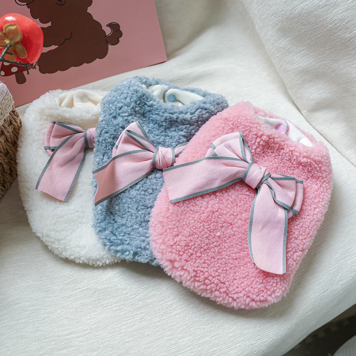 Pet Clothes | Bow Type Dog & Cat Clothing | Autumn and Winter Style Bow