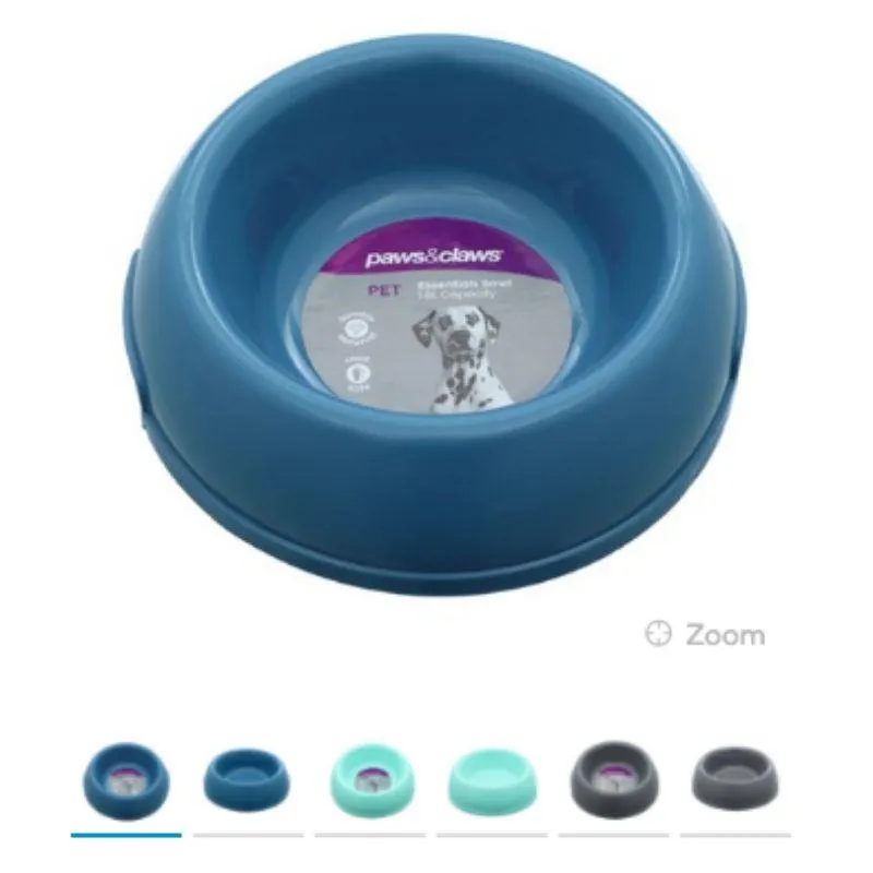 Pet Essentials Round Bowl with Handle - 16cm x 21cm x 6.5cm