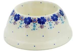 Polish Pottery 6" Pet Bowl The Floral Wish