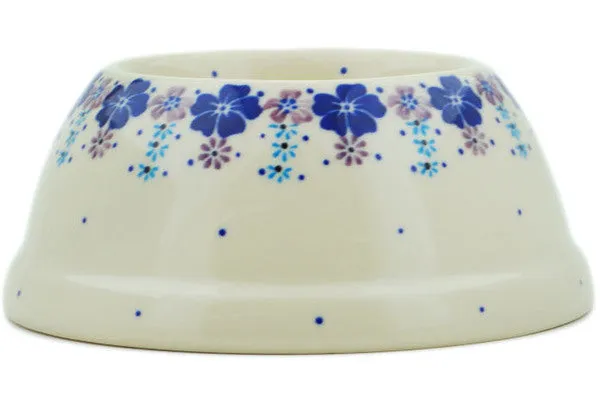 Polish Pottery 6" Pet Bowl The Floral Wish