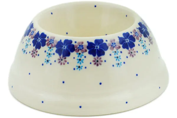 Polish Pottery 6" Pet Bowl The Floral Wish