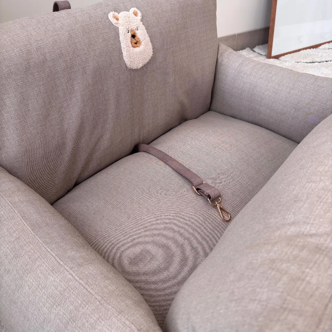 PoochMate Dog Travel Bed Large : Sandstone Beige