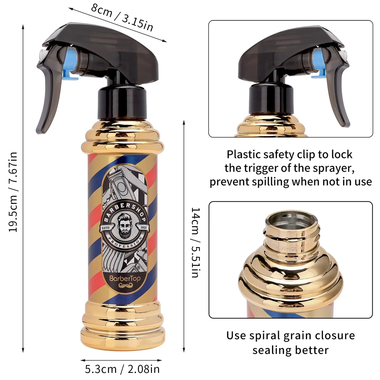 Professional Haircut Set – Barbershop Spray Bottle, Comb, Brush & Styling Tools