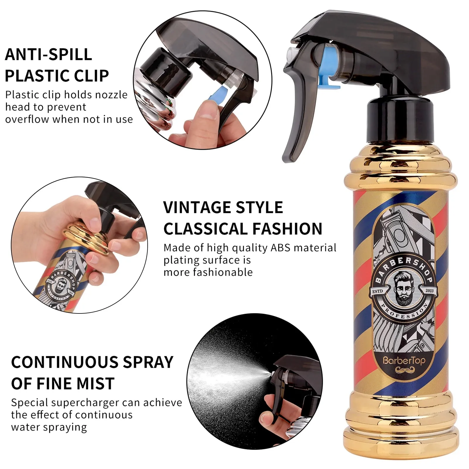 Professional Haircut Set – Barbershop Spray Bottle, Comb, Brush & Styling Tools