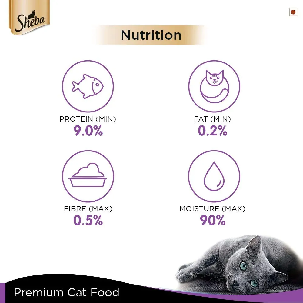 Sheba Pure Tuna Filets in Jelly Premium Cat Wet Food and Salmon Flavour Irresistible All Life Stages Cat Dry Food Combo