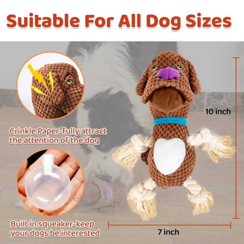 Squeaky Molar Relieve Anxiety Plush Chewing Dog Toys