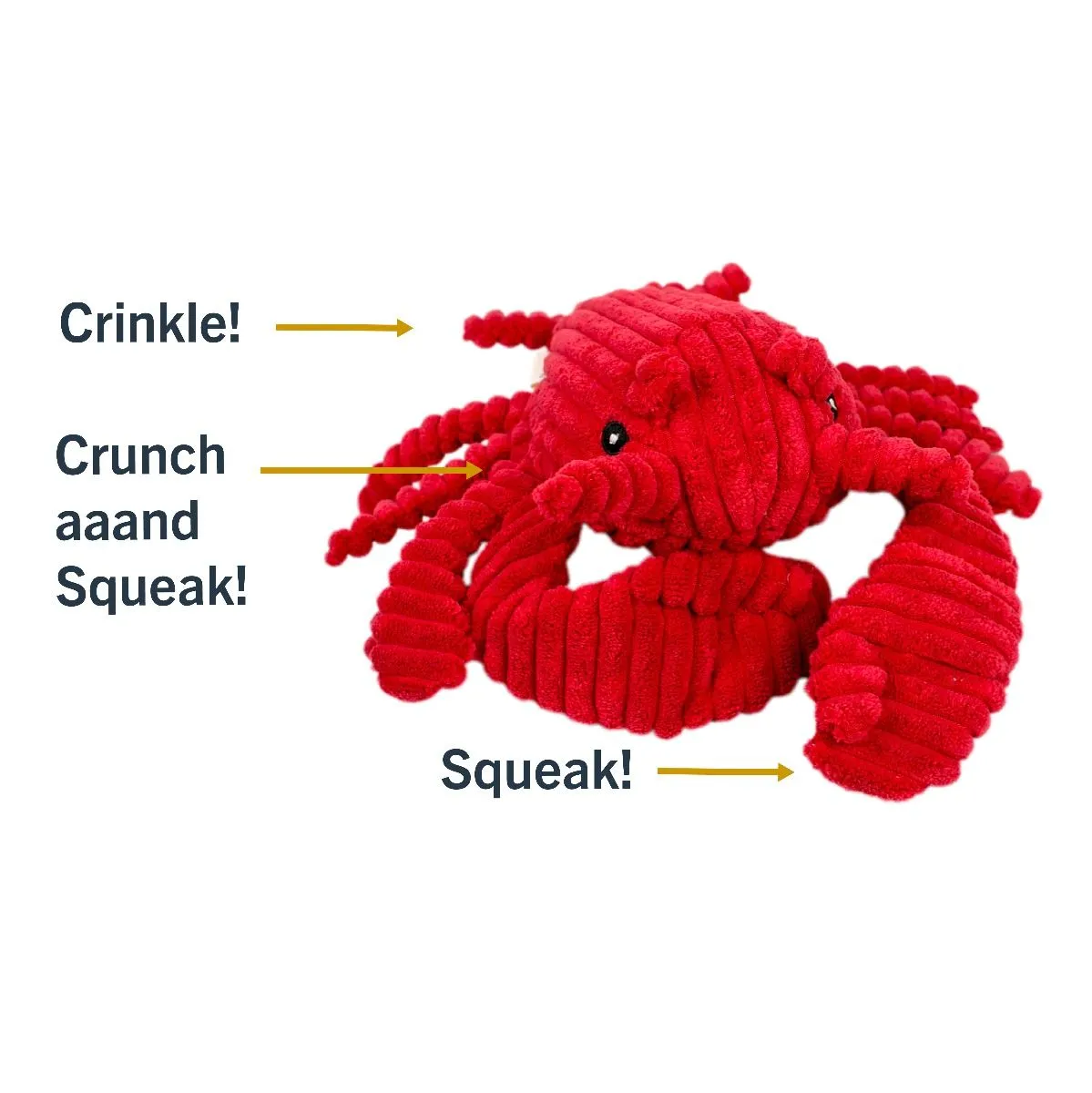 Tall Tails Dog Toy Crunch Lobster