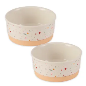 Terrazzo Pet Bowl Set of 2, Small - 3/4 C Capacity