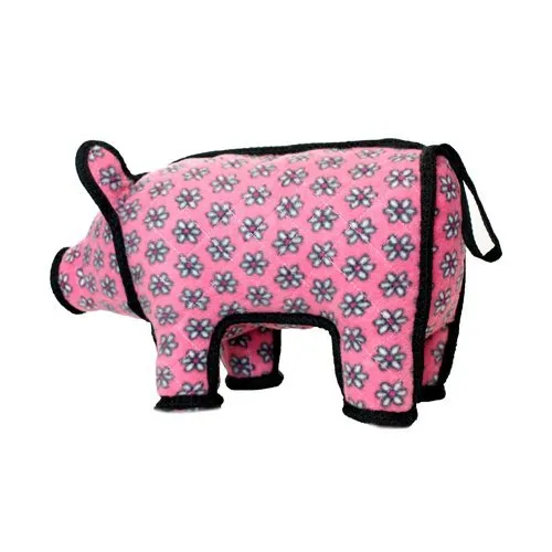 TUFFY World's Tuffest Soft Dog Toy | Barnyard Animal Pig - Large