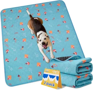 Washable Pee Pads for Dogs, 2-Pack Reusable Puppy Pads, Waterproof Non-Slip Wee Wee pad, Absorbent and Leakproof Training Mats for Potty, Crate, Playpen, Bed, Sofa, 36"x 72"